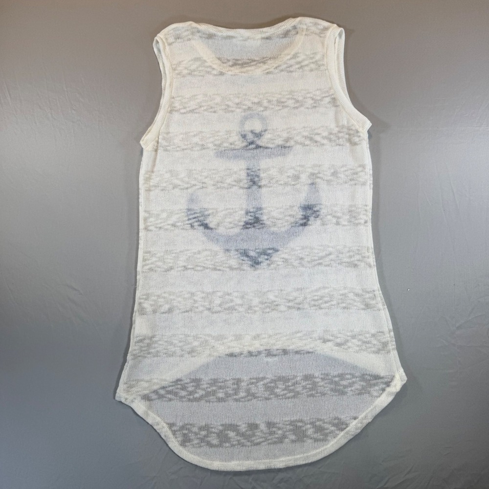 Vintage Havana Womens Anchor‎ Graphic Sleeveless High Low Knit Top White Small - Picture 9 of 10